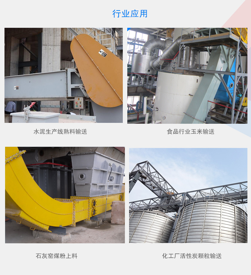 可以水平、傾斜或垂直布置，主要用于水泥、食品、化工、煤炭等行業(yè)