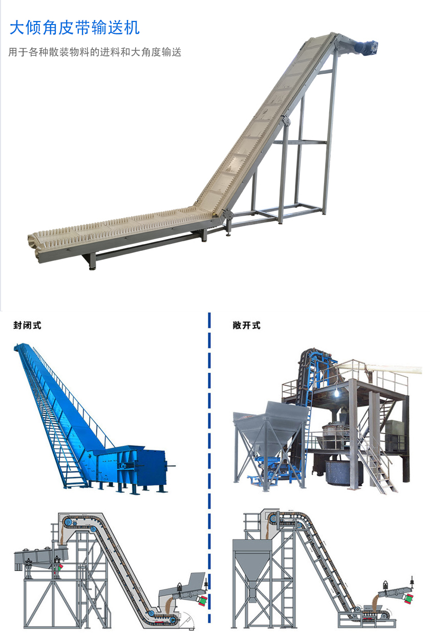 在環(huán)境溫度為-19℃ ~+40℃范圍內(nèi)，輸送堆積比重為0.5-2.5t/m3的各種散狀物料